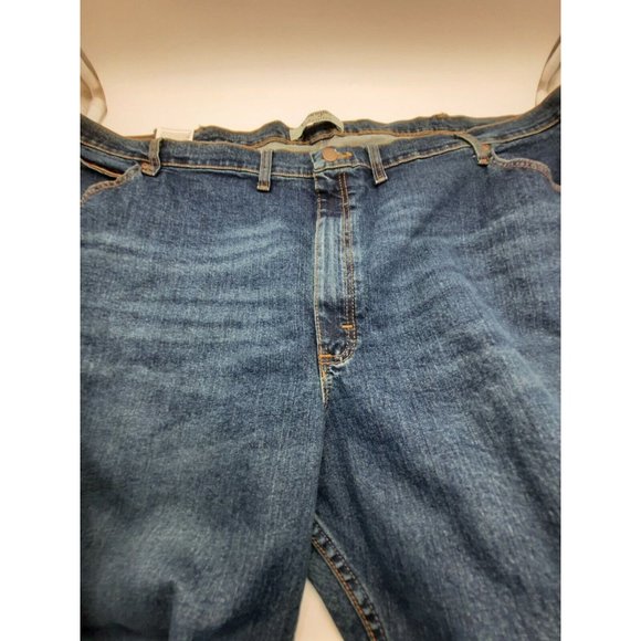 WRANGLER  54 X 30 Faded Blue Jeans Denim Big & Tall Men's Pants ZM200FD - Picture 2 of 5